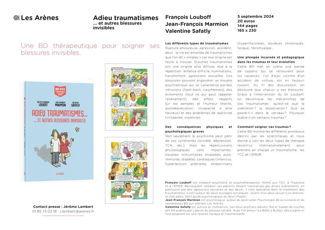 Argumentaire livre "Adieu traumatismes"